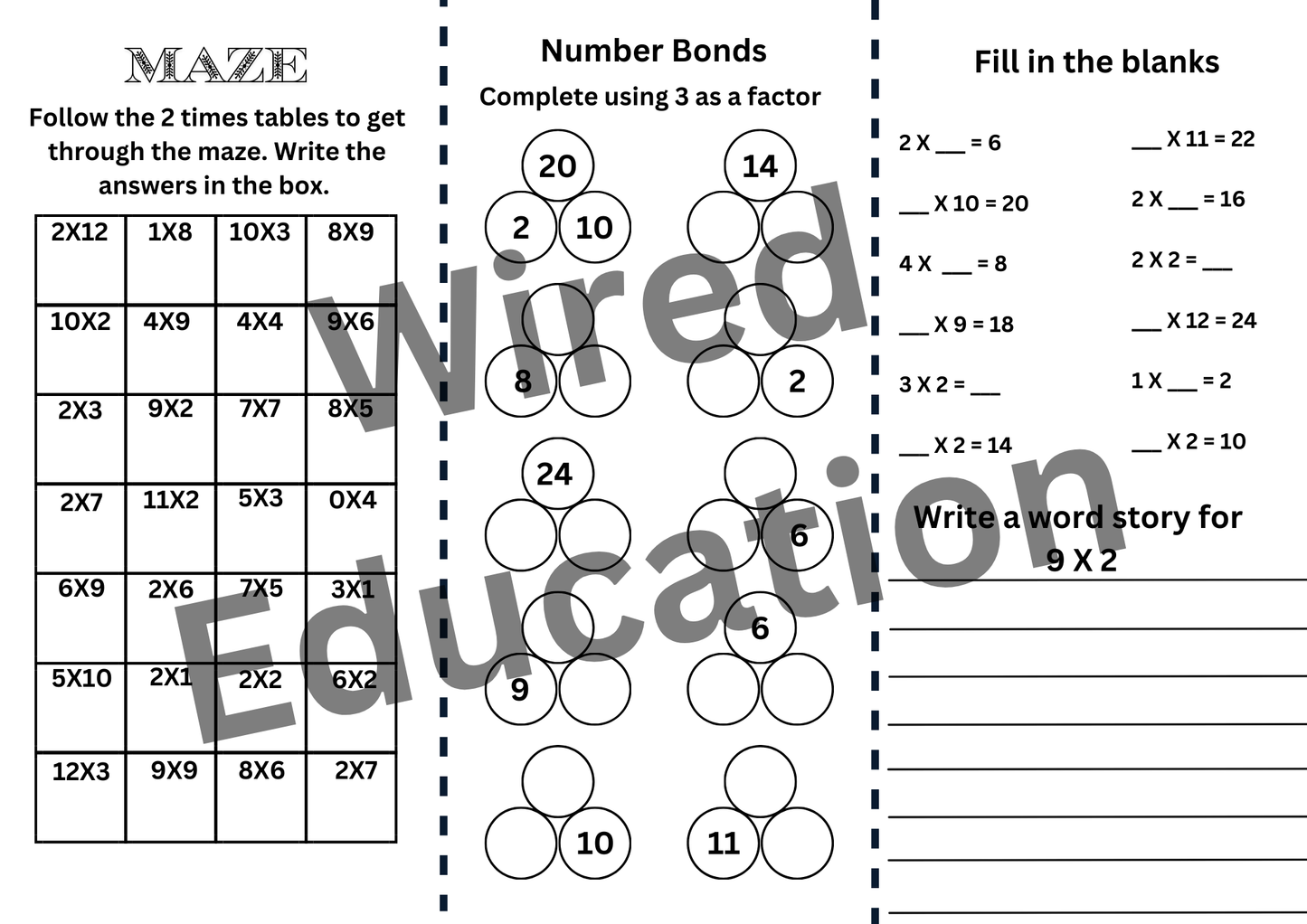 2 Times Table brochure