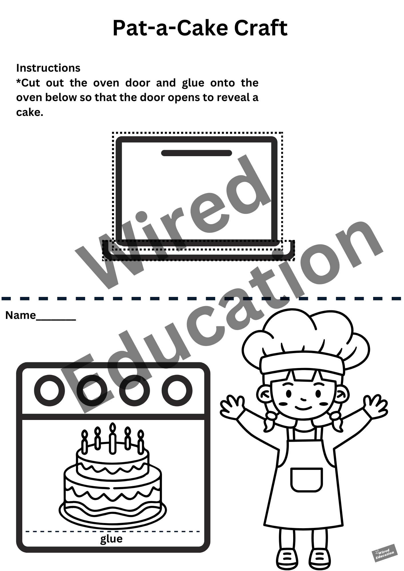 Craft: pat-a-cake over