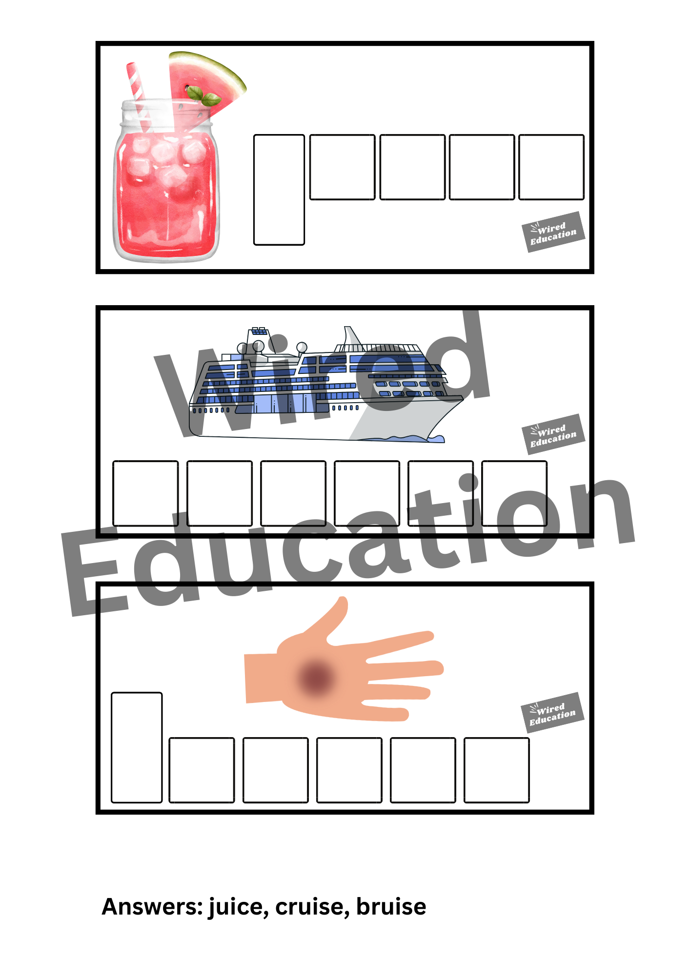 ui spelling with sounds