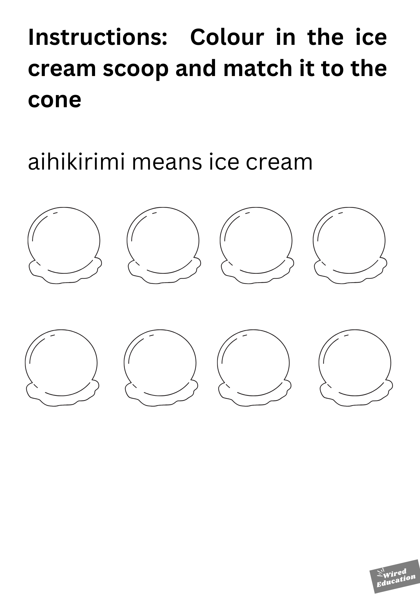 Maori Colour Ice cream