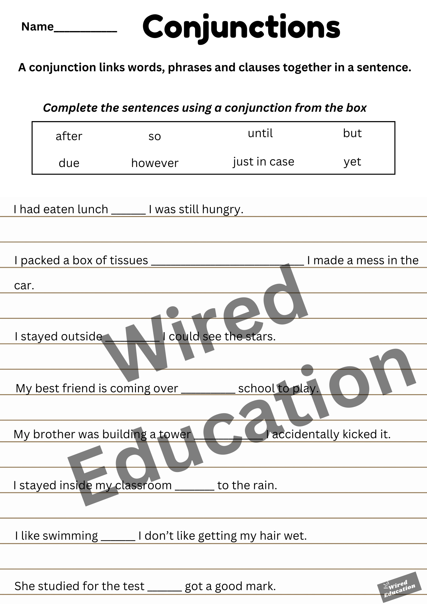 Using conjuctions