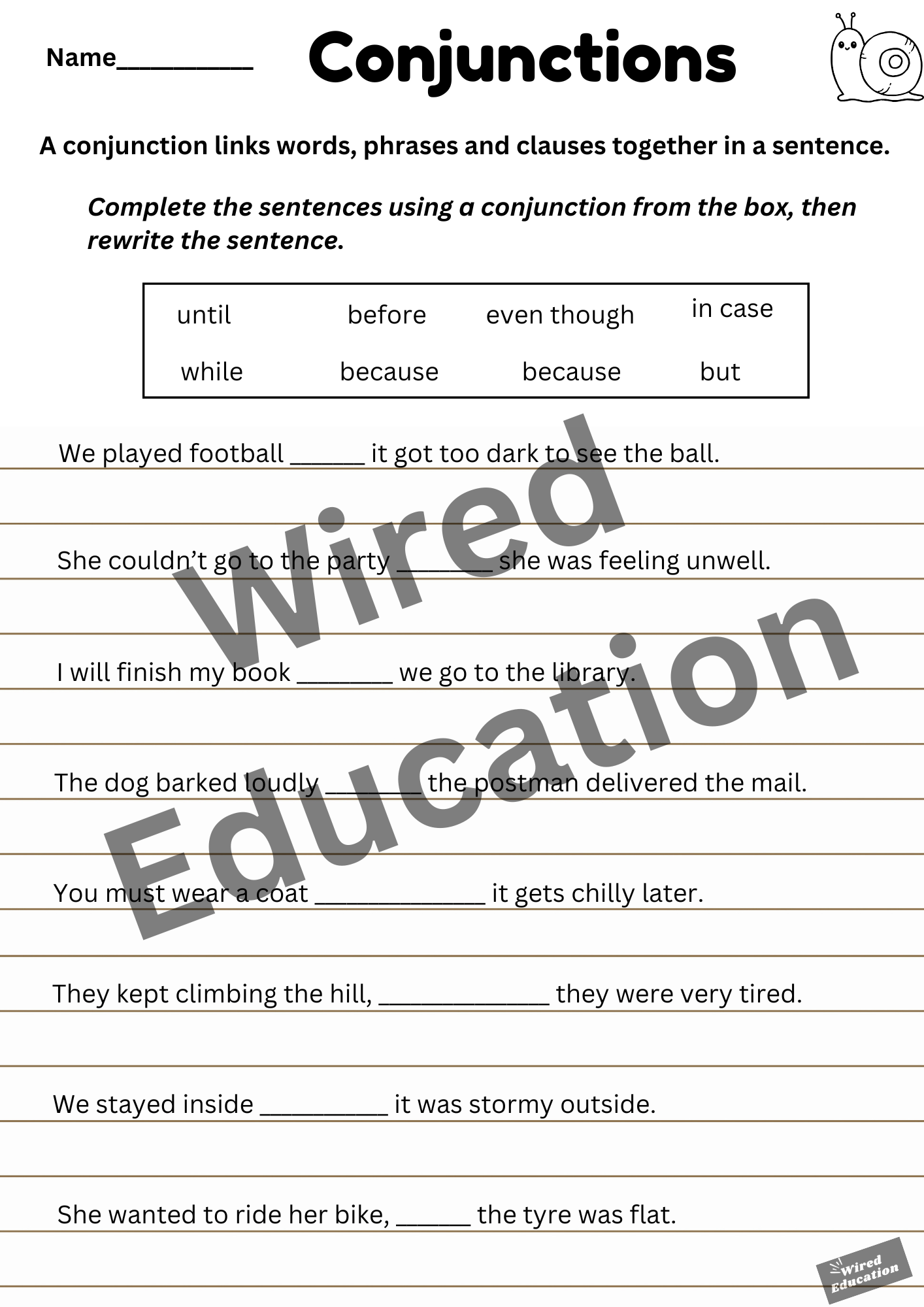 Using Conjunctions