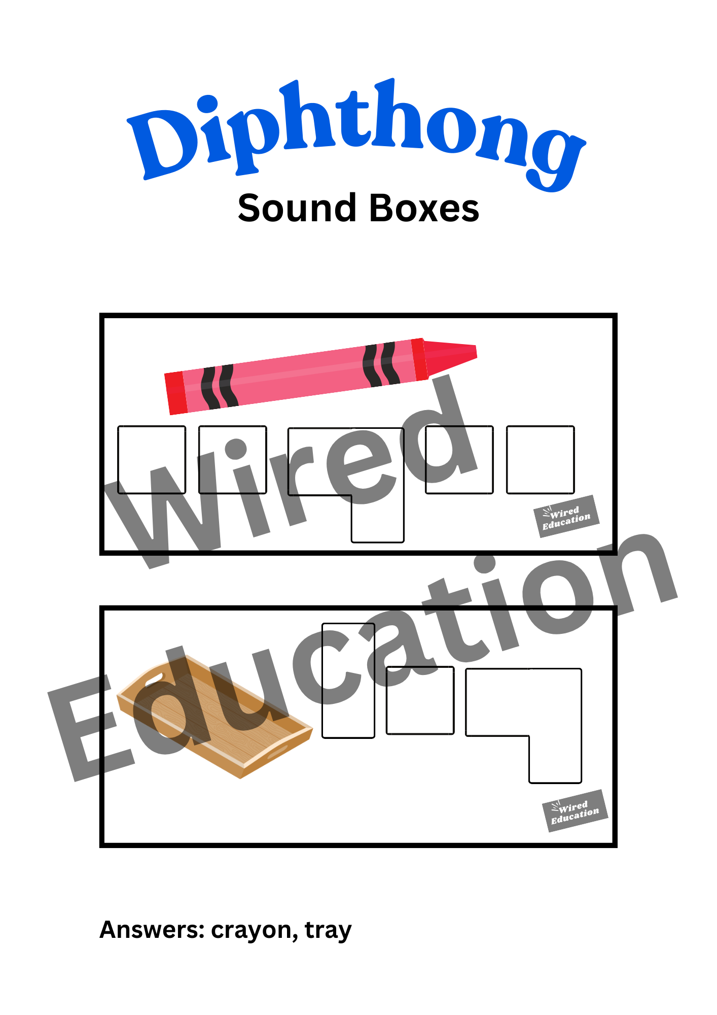Diphthong Flash Cards
