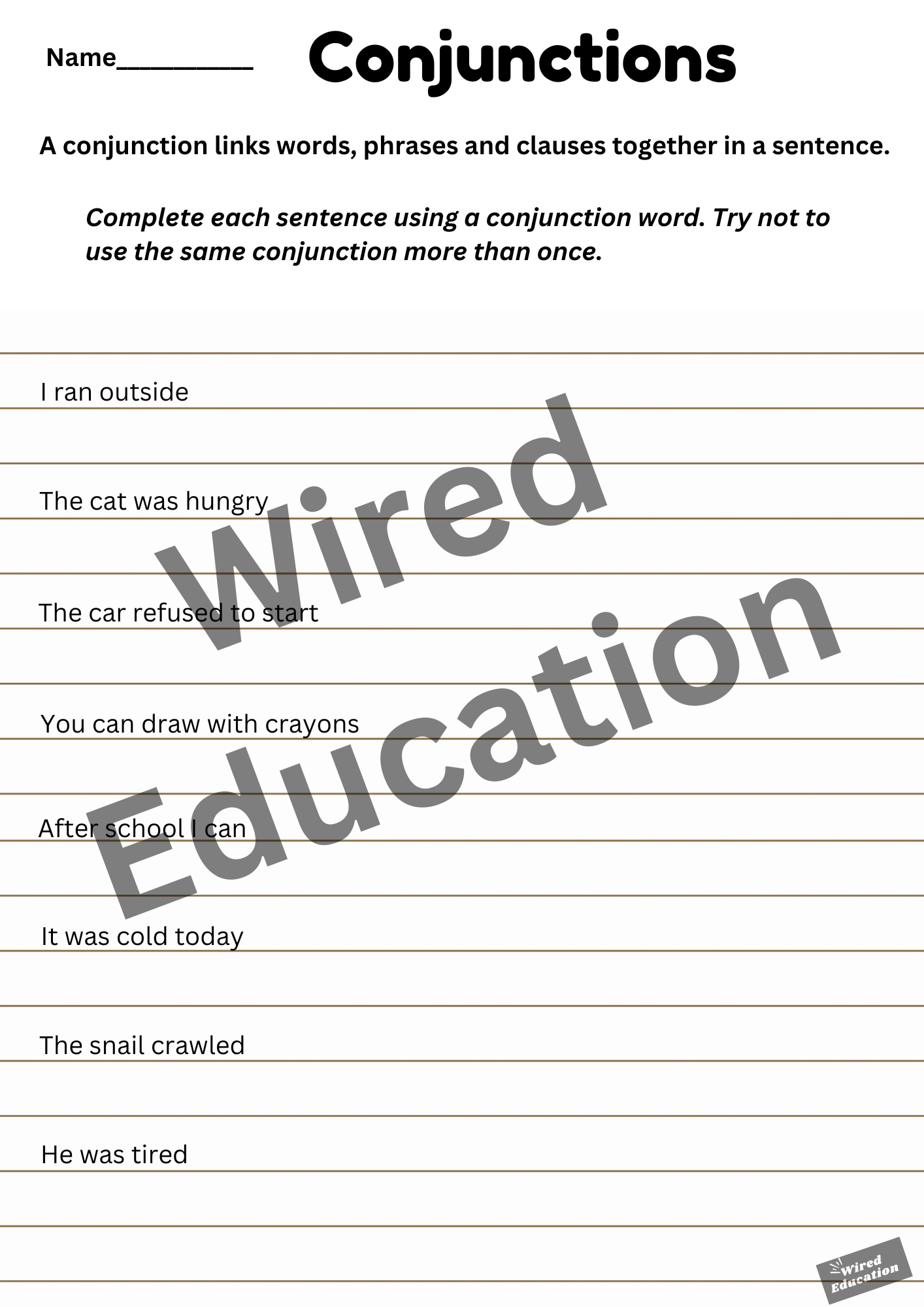 Conjunction Sentences