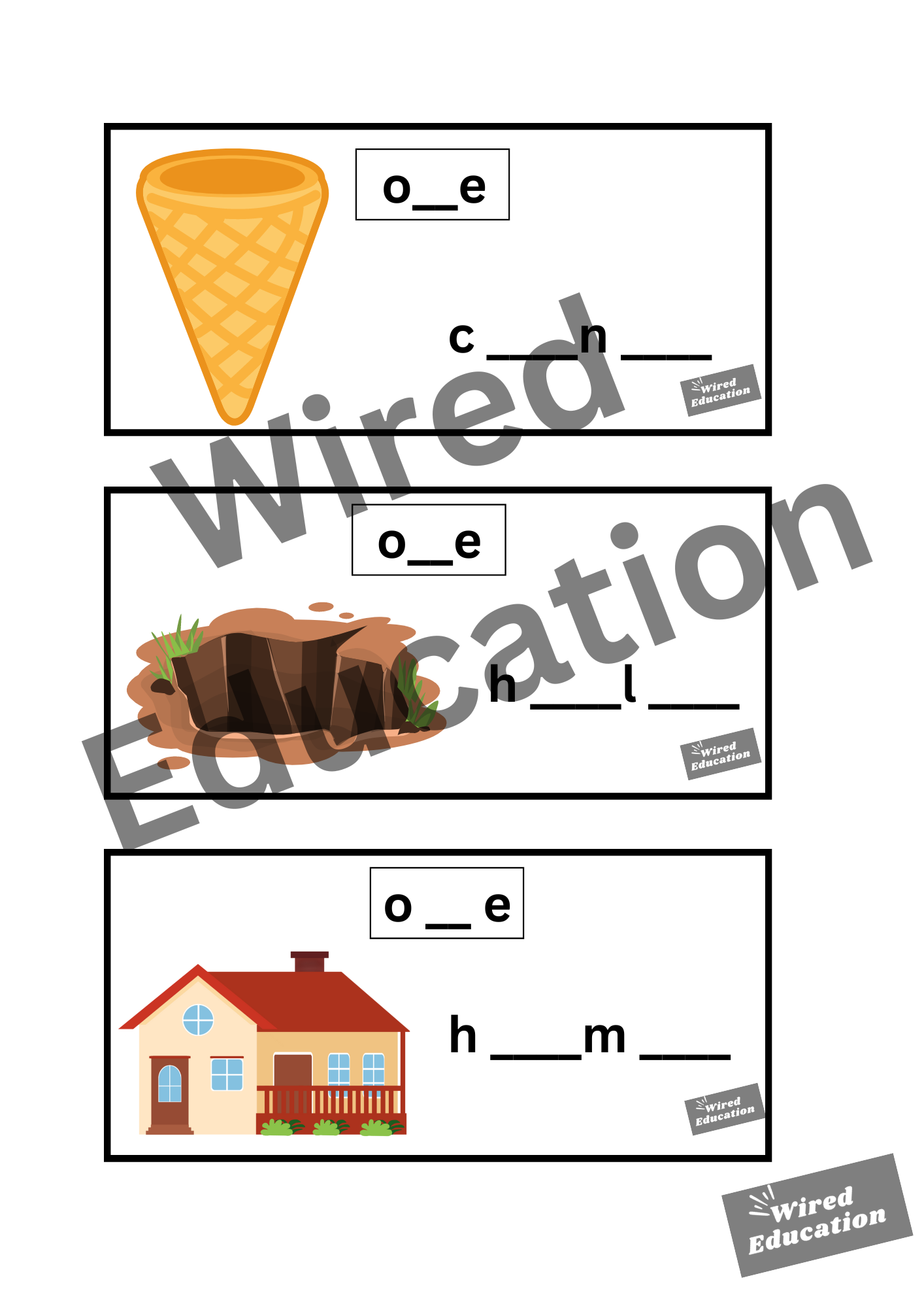 o_e flash cards (o_e sound only)