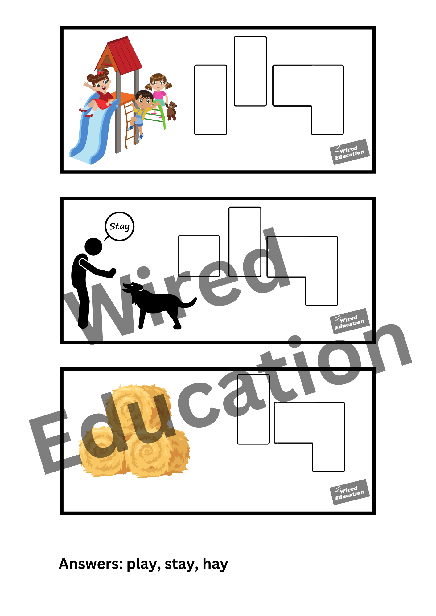 Diphthong Flash Cards