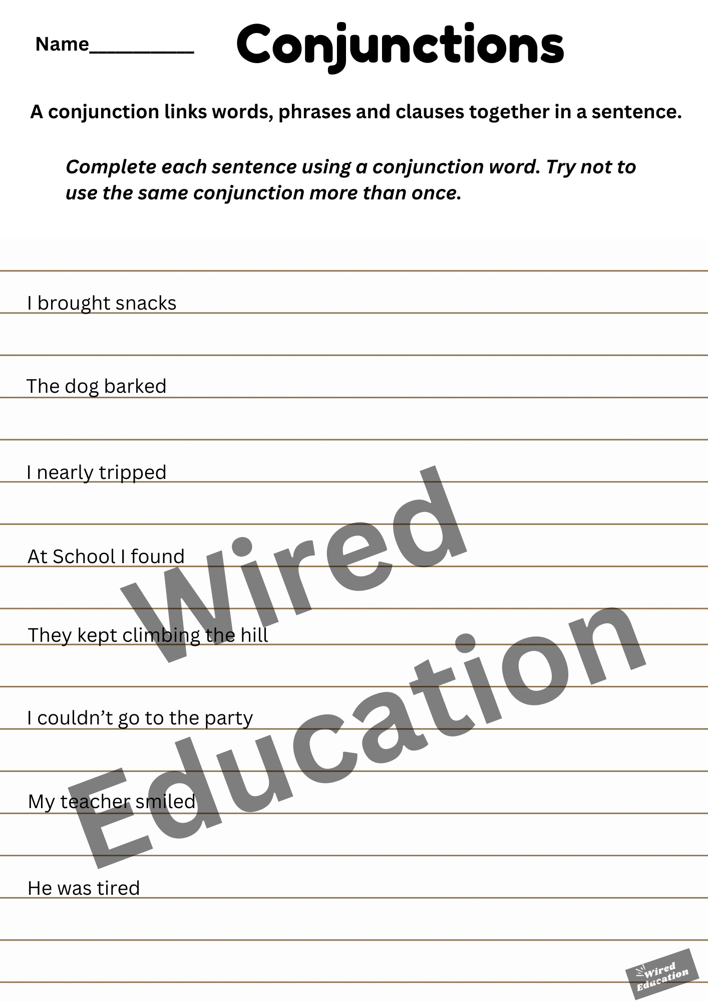Conjunction Sentences