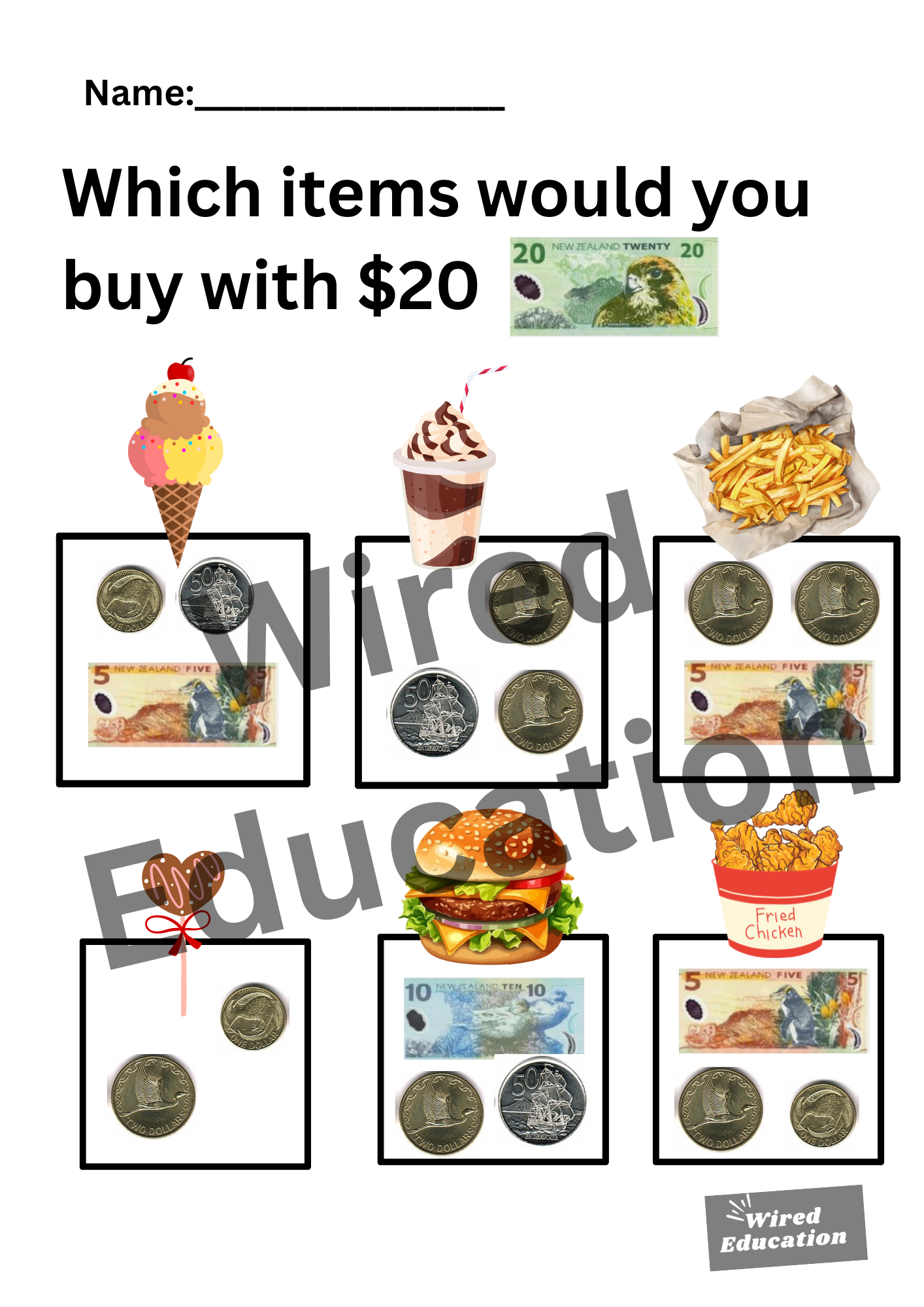Which items would you buy for $20