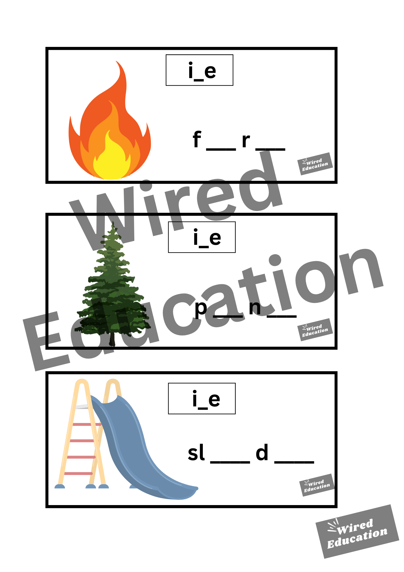 i_e flash cards (i_e sound only)
