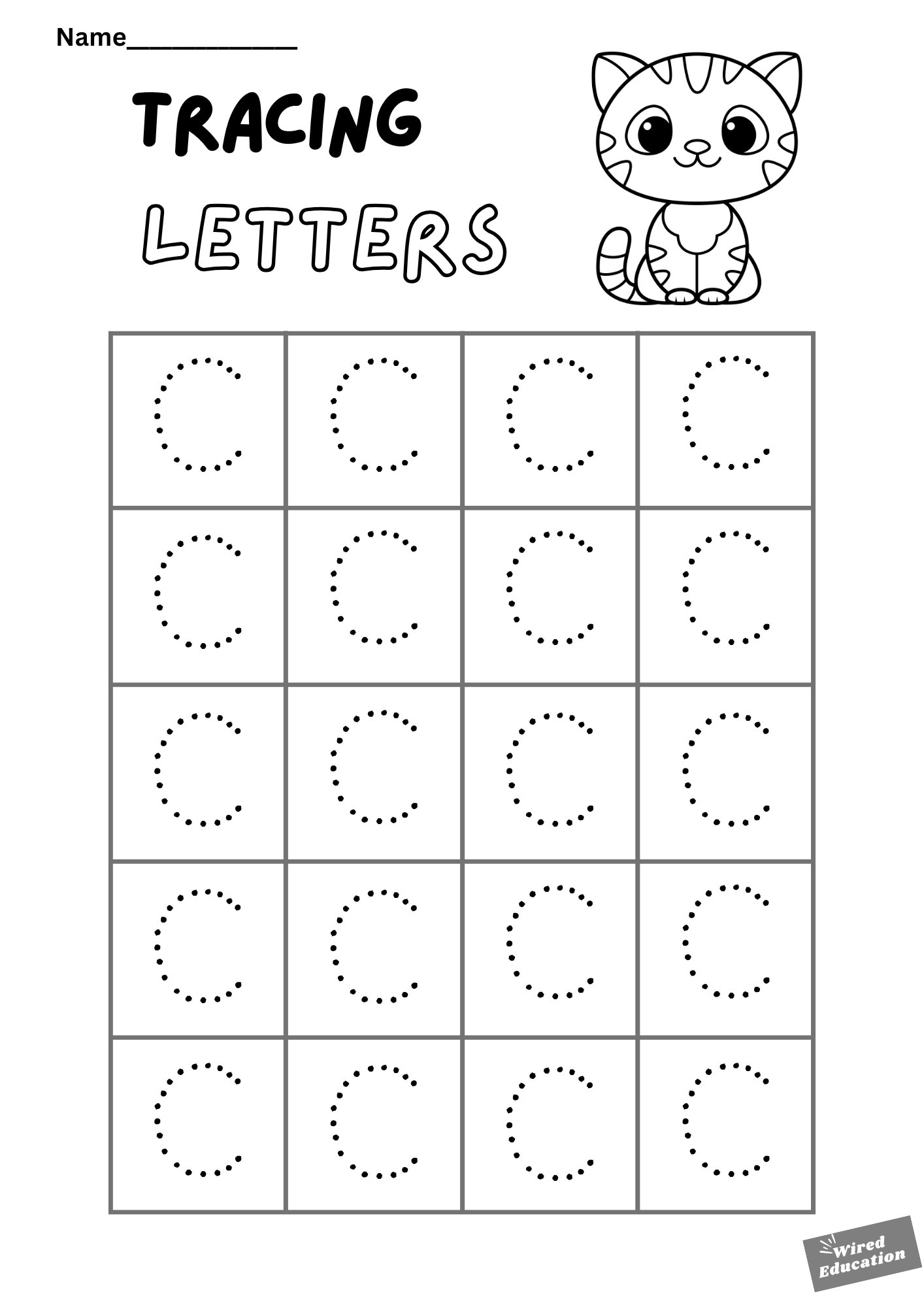Letter tracing C