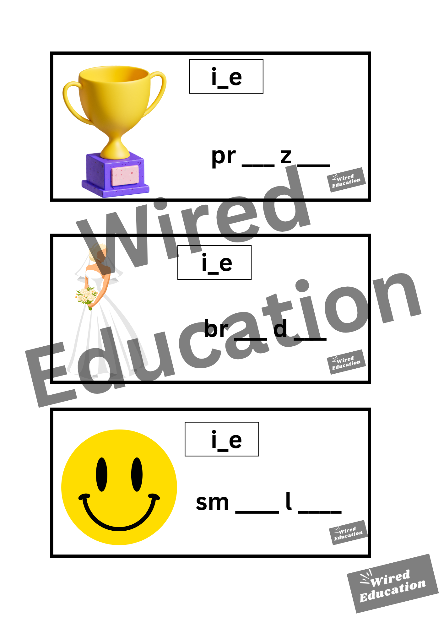 i_e flash cards (i_e sound only)
