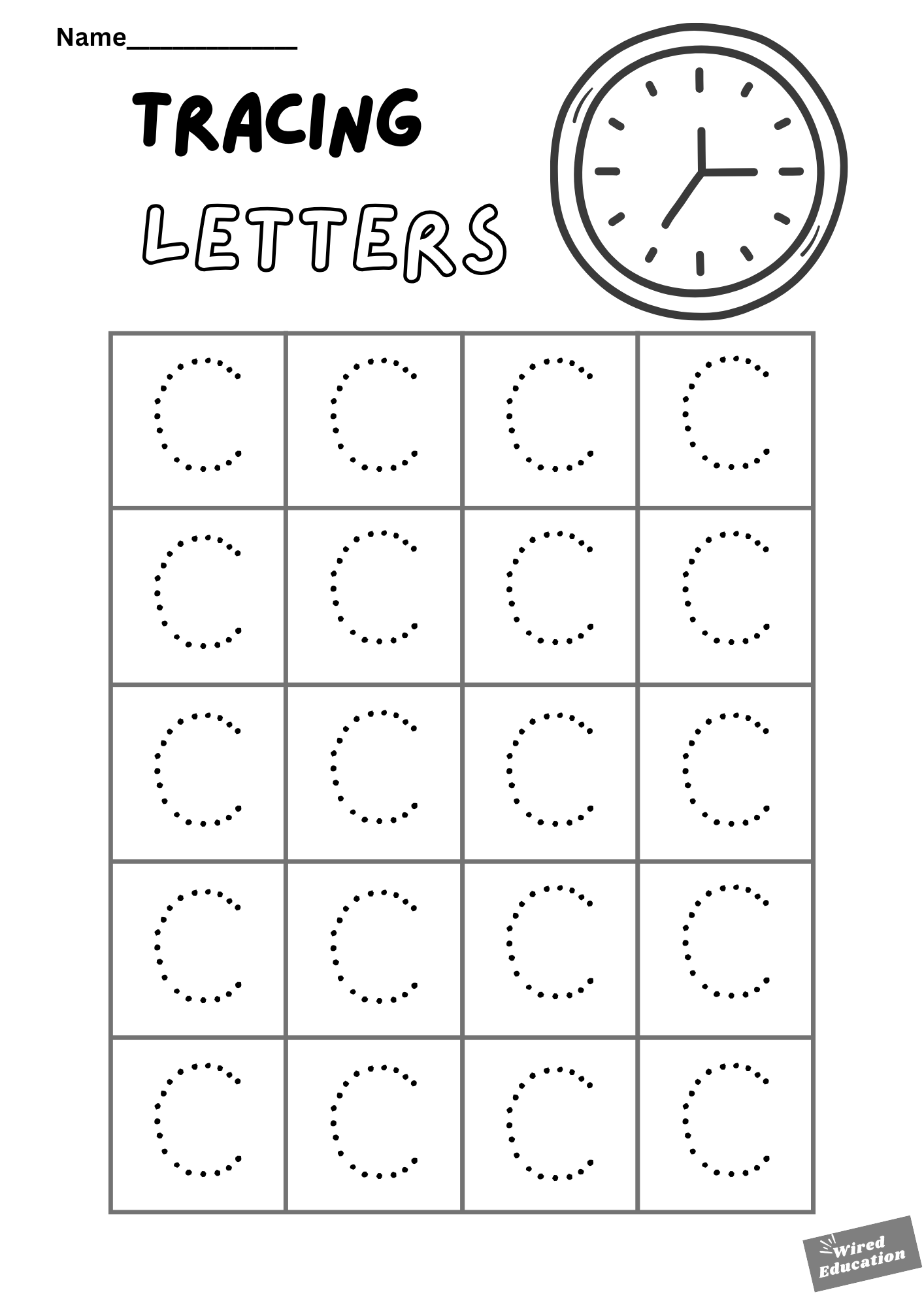 Letter tracing c
