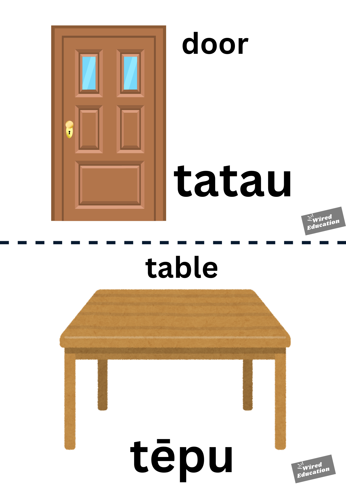 Maori words for house hold items