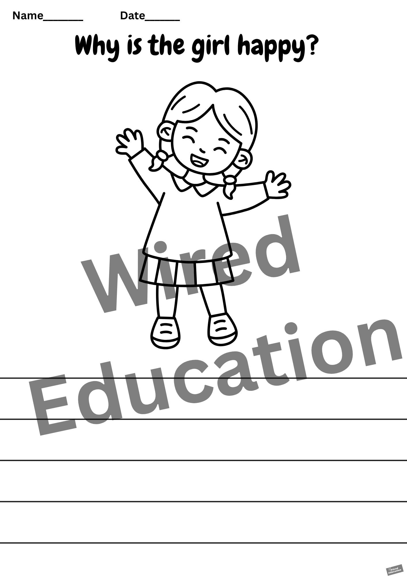 Why is the girl happy?