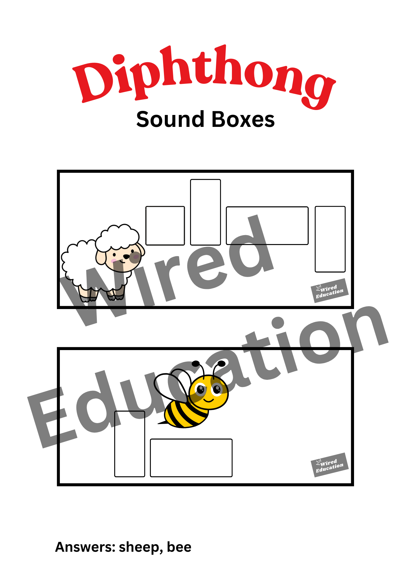 Diphthong Flash Cards