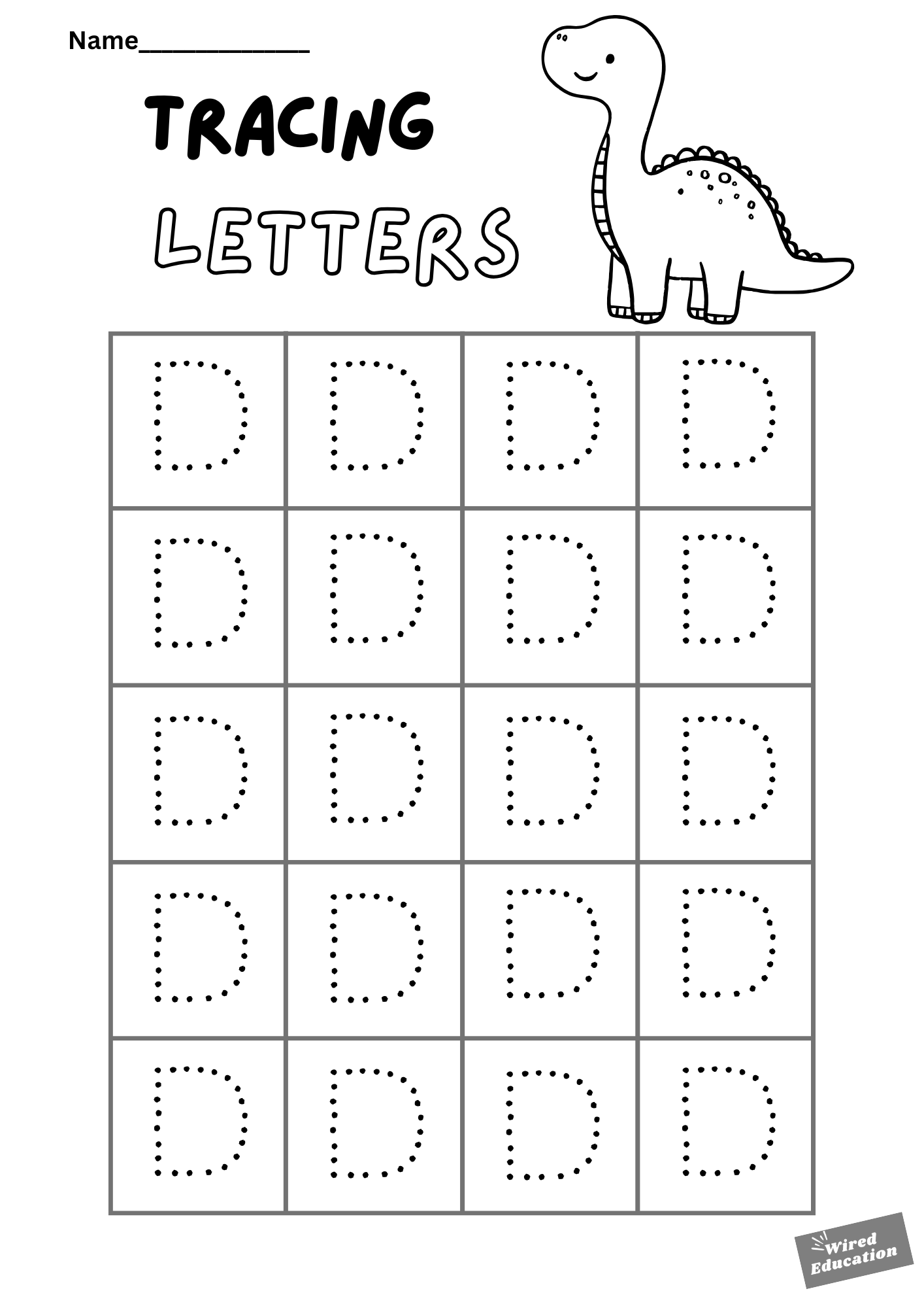 Letter tracing D