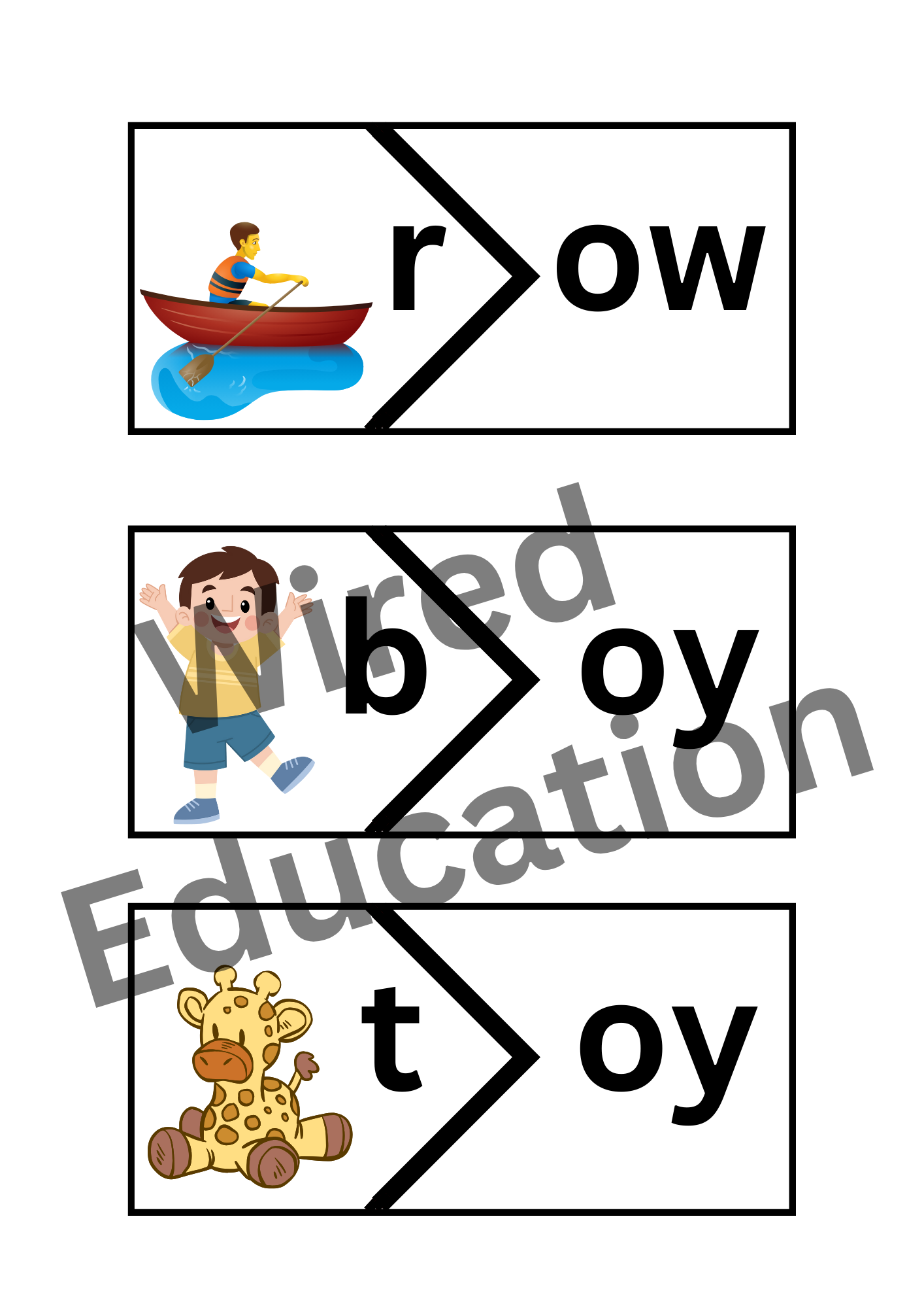 CVC short o words matching