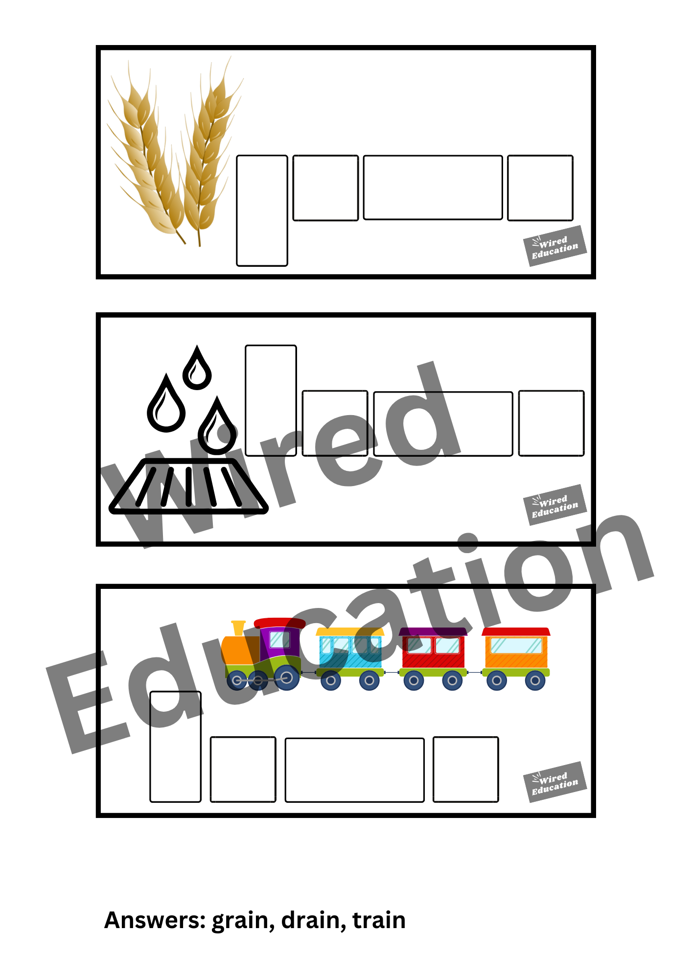 Diphthong Flash Cards