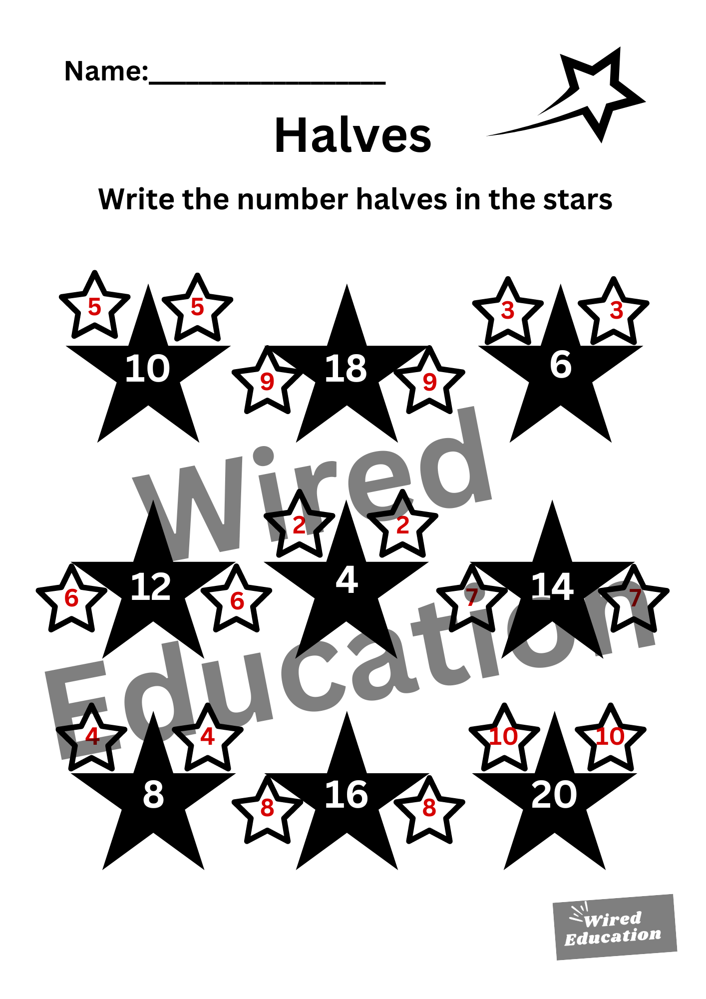 Halves (to 20)