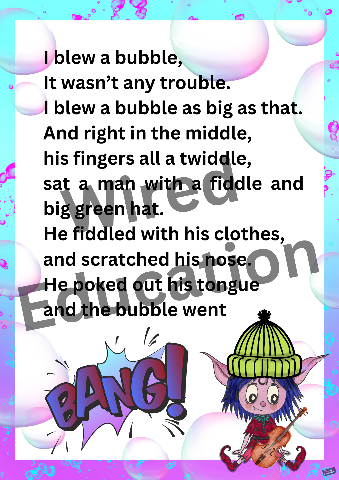 Poem: I blew a bubble