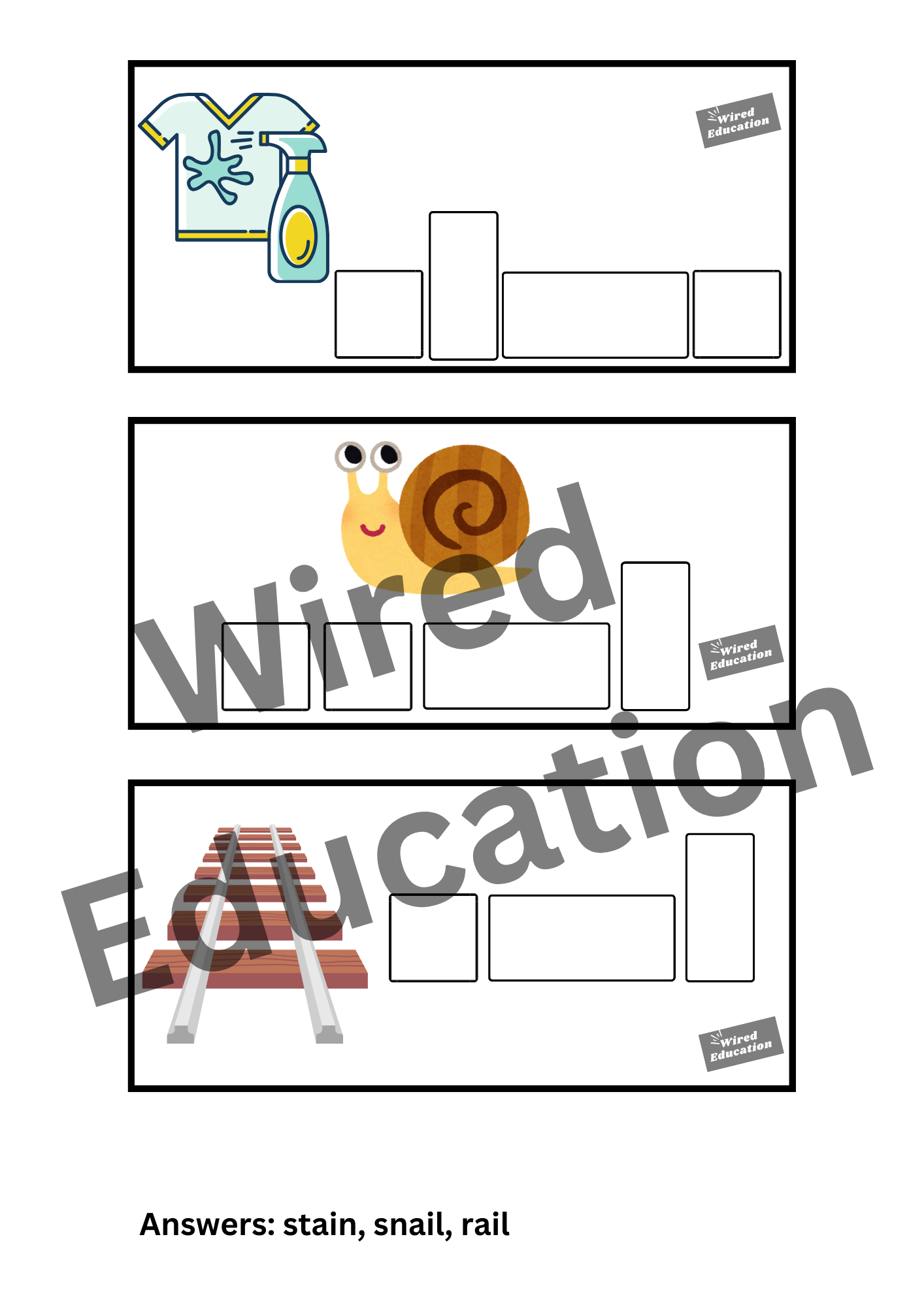 Diphthong Flash Cards