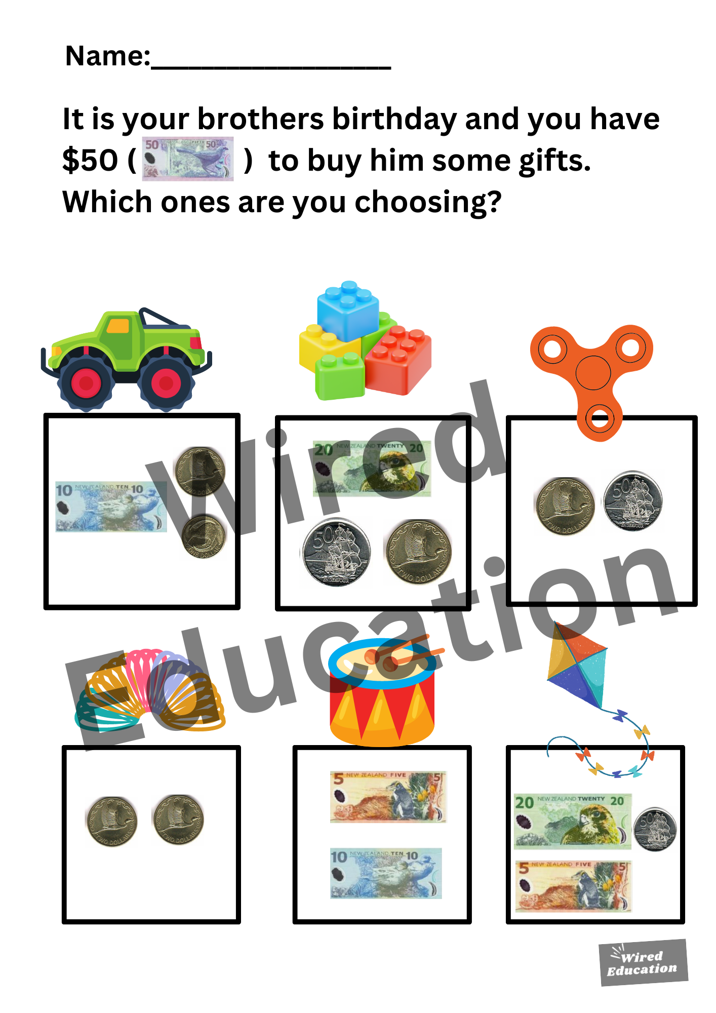 What can you get your brother for $50