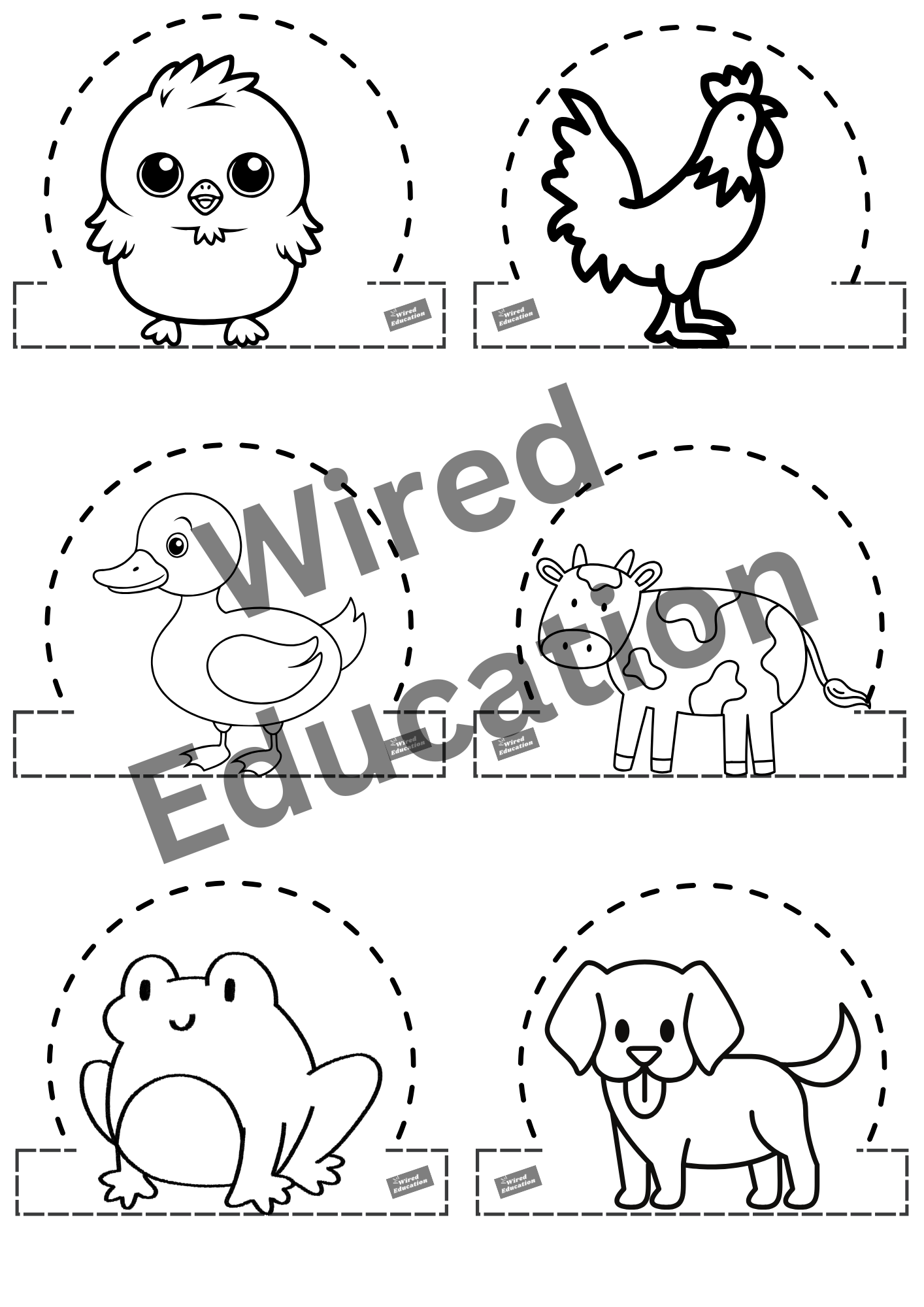 Farmyard finger puppets