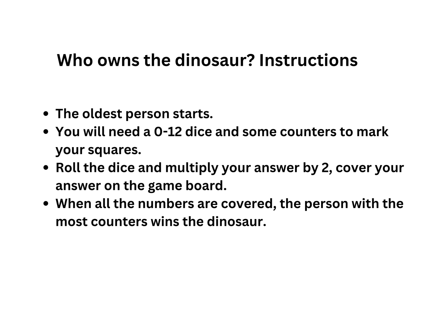 Who owns the dinosaur?