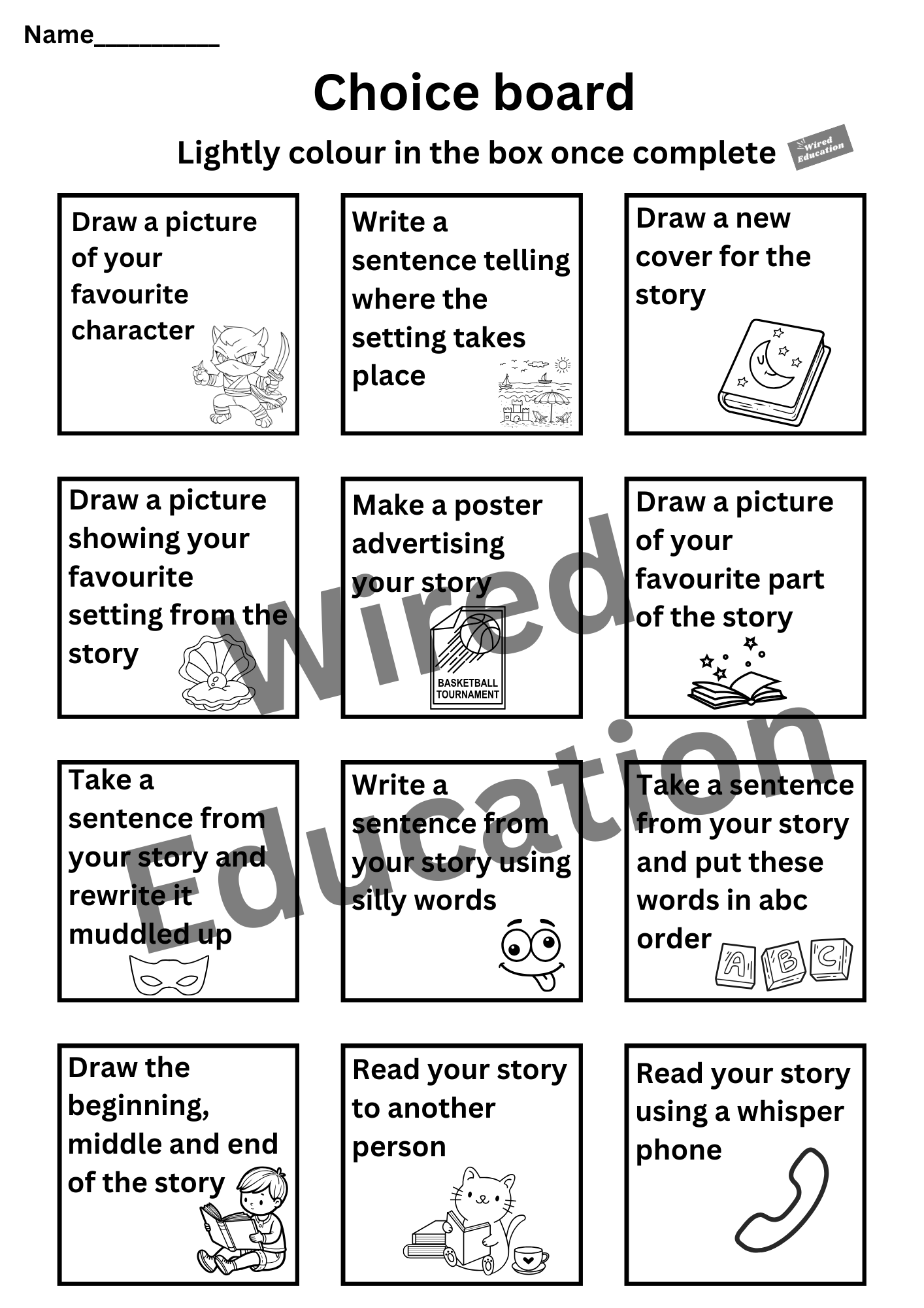 Choice board