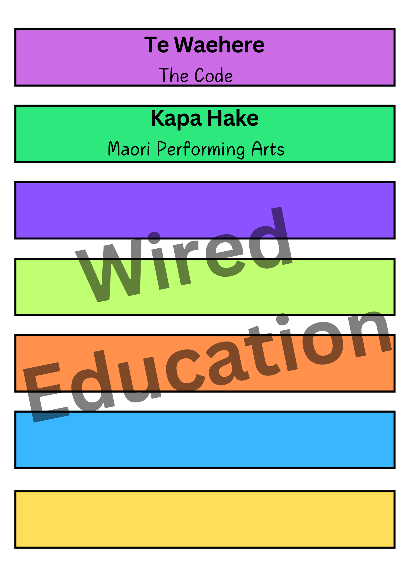 Older Maori Daily Timetable