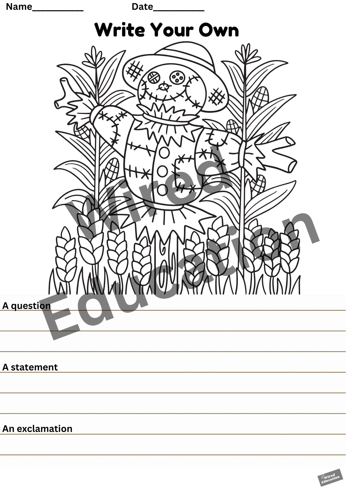 Write your own scarecrow