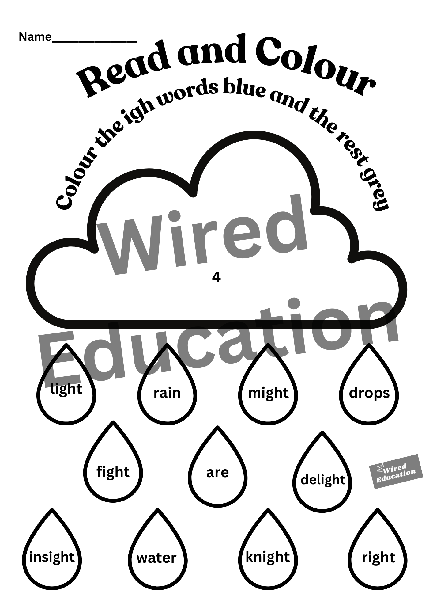 igh read and colour