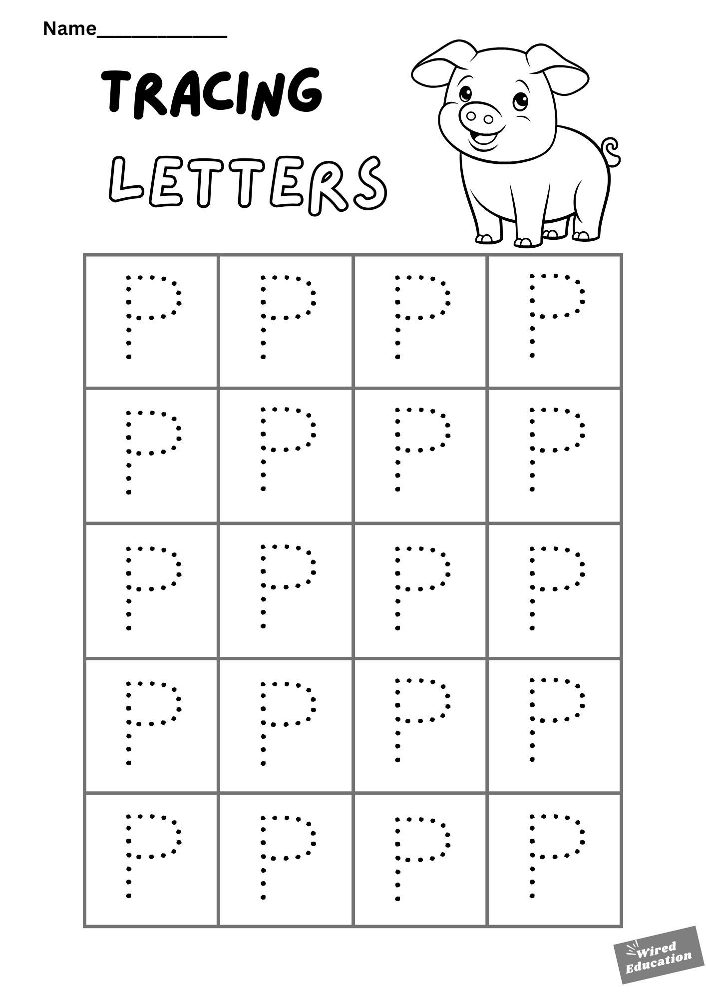 Letter tracing P