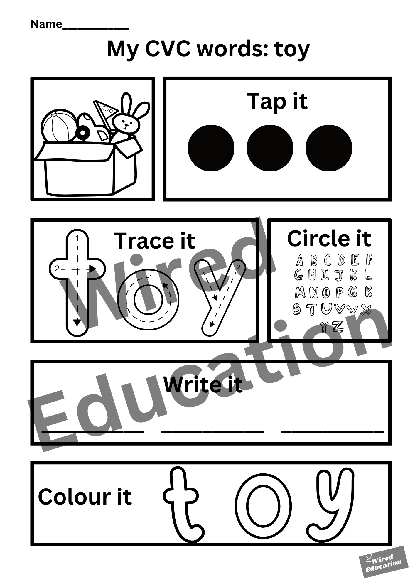 My CVC words - toy