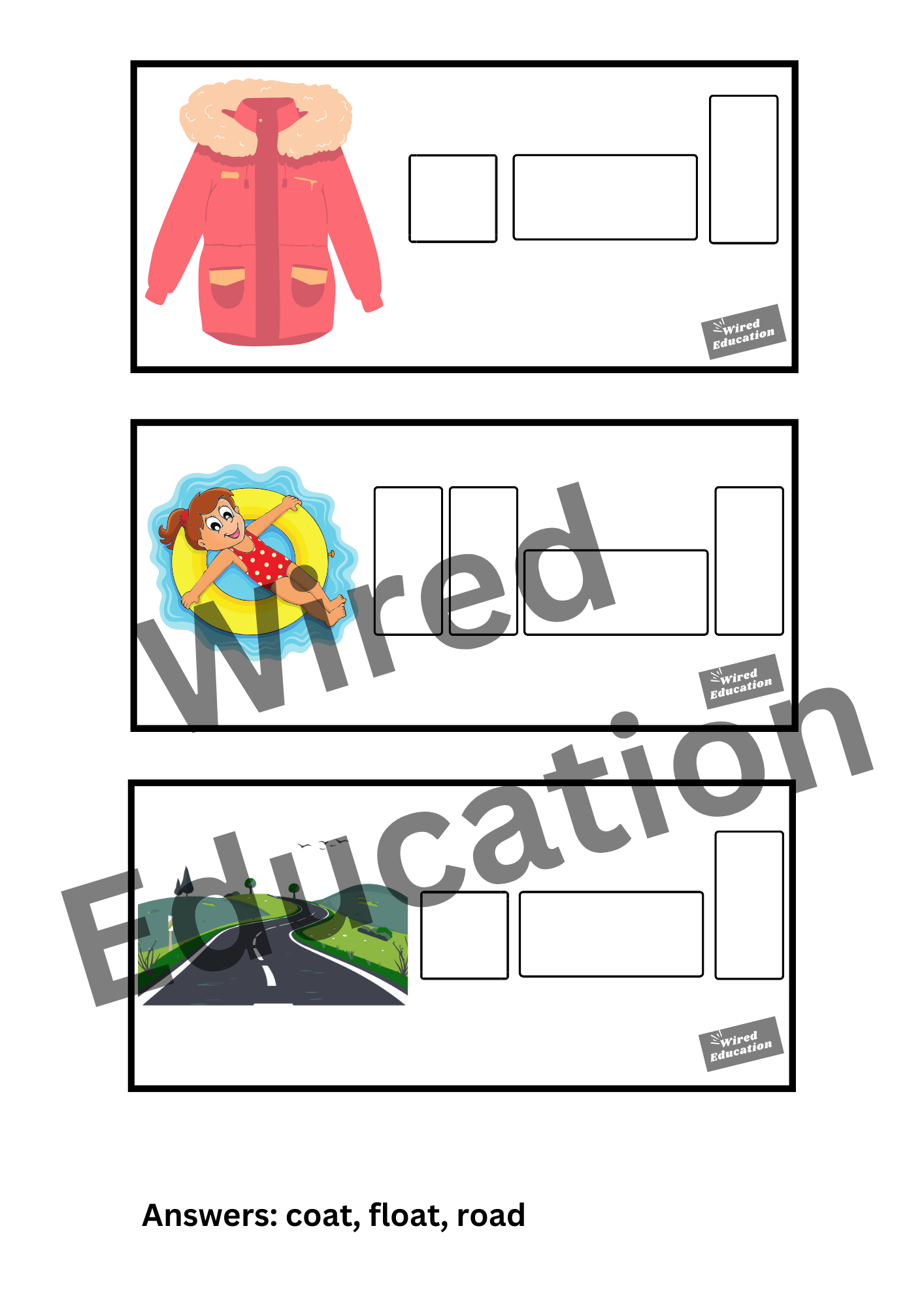 Diphthong Flash Cards
