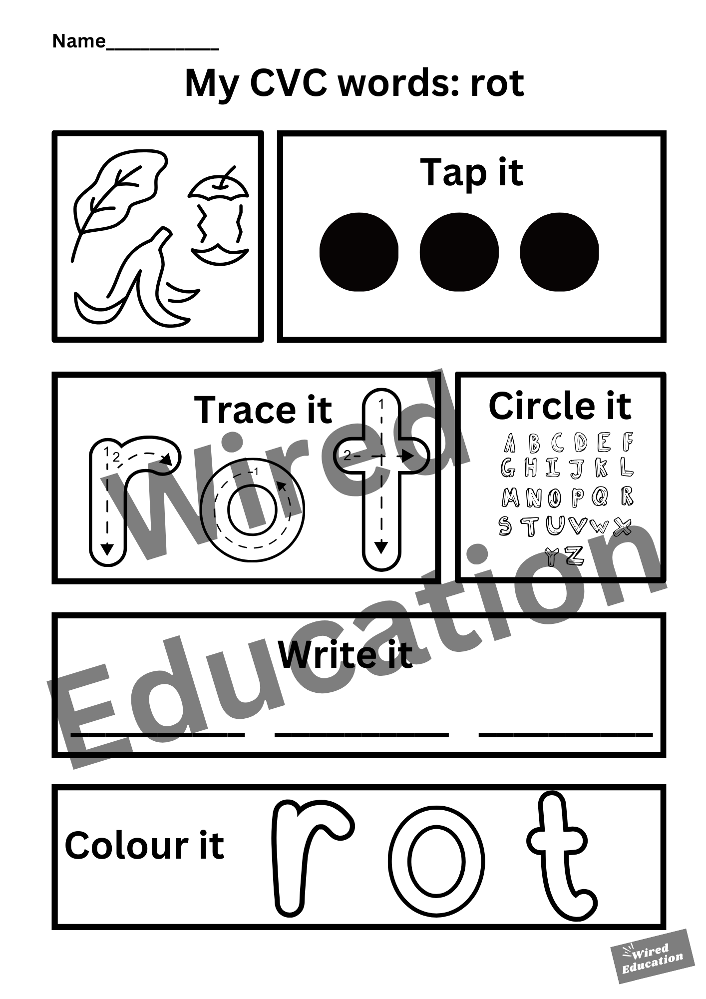 My CVC words - rot