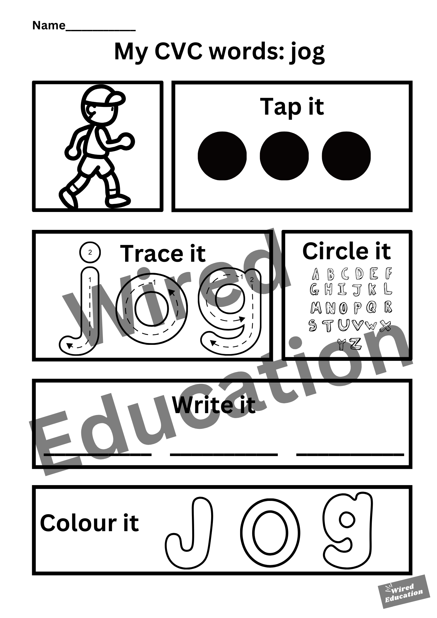 My CVC words - jog