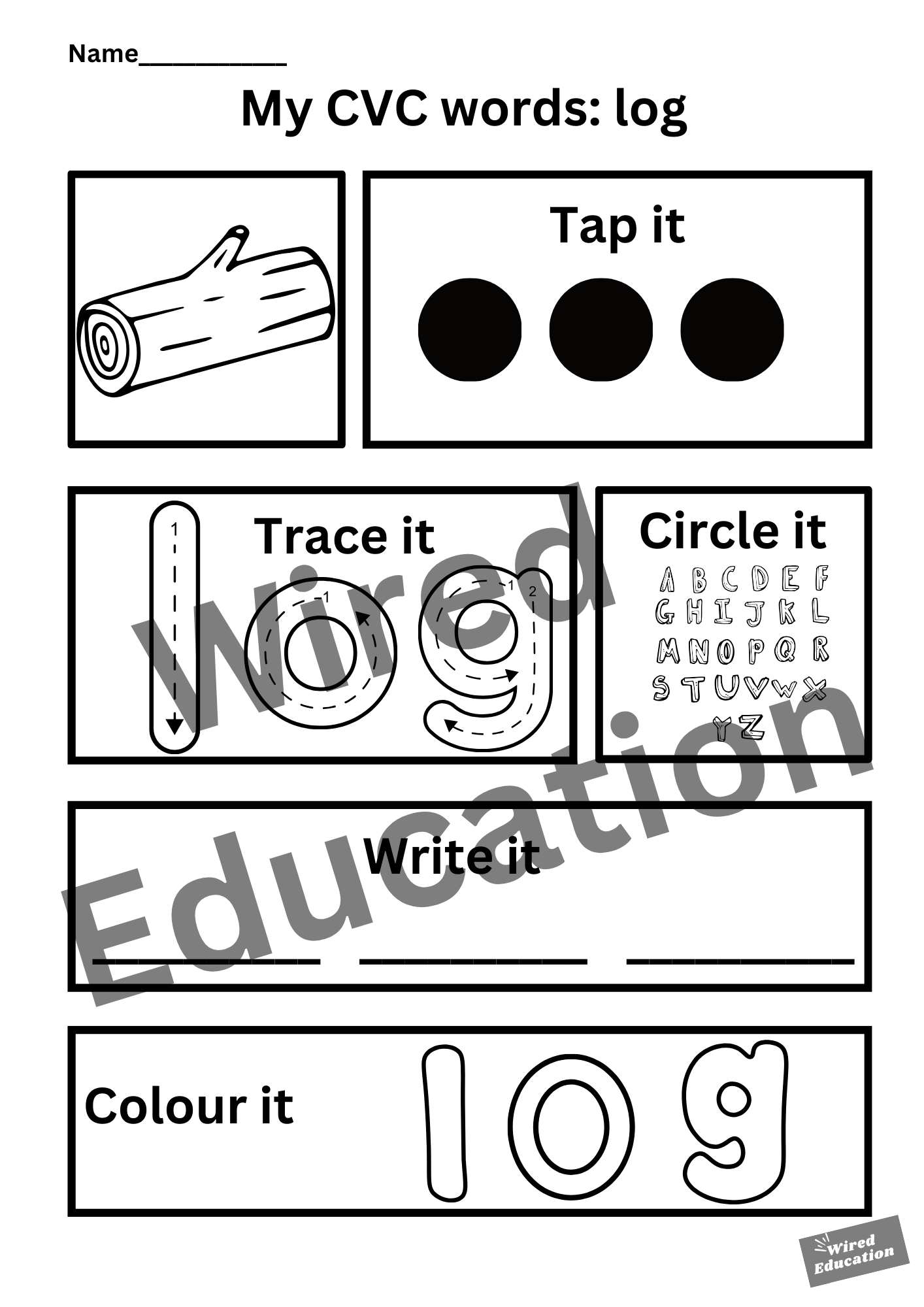 My CVC words - log
