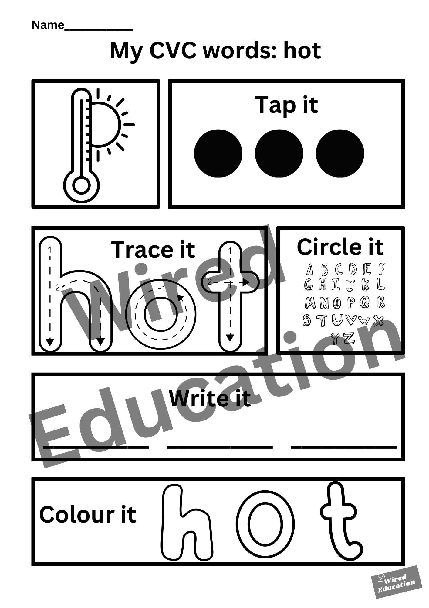 My CVC words - hot