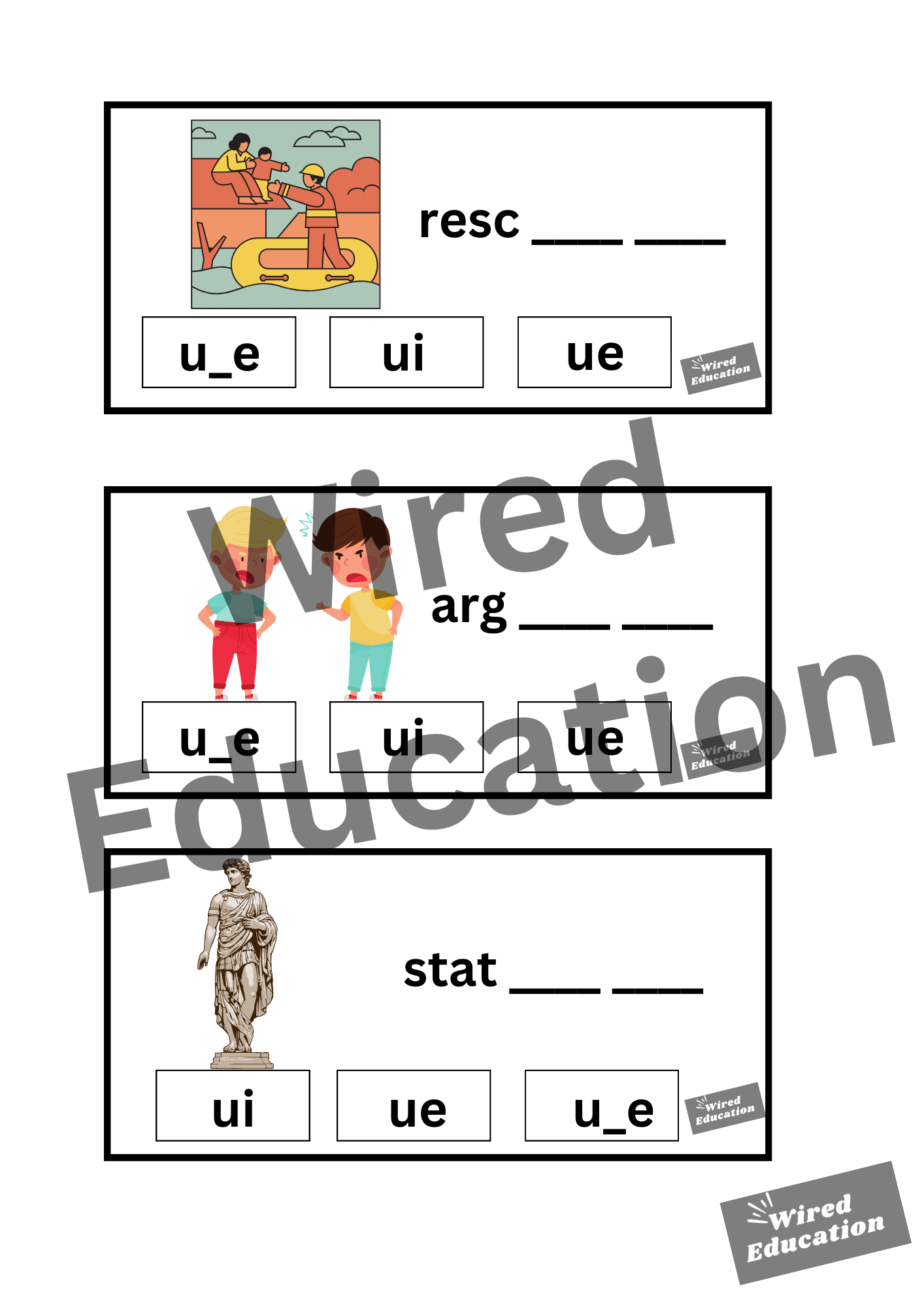 ue flash cards