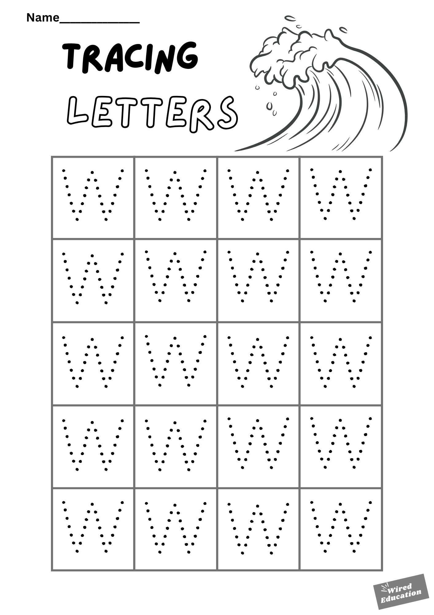 Letter tracing w