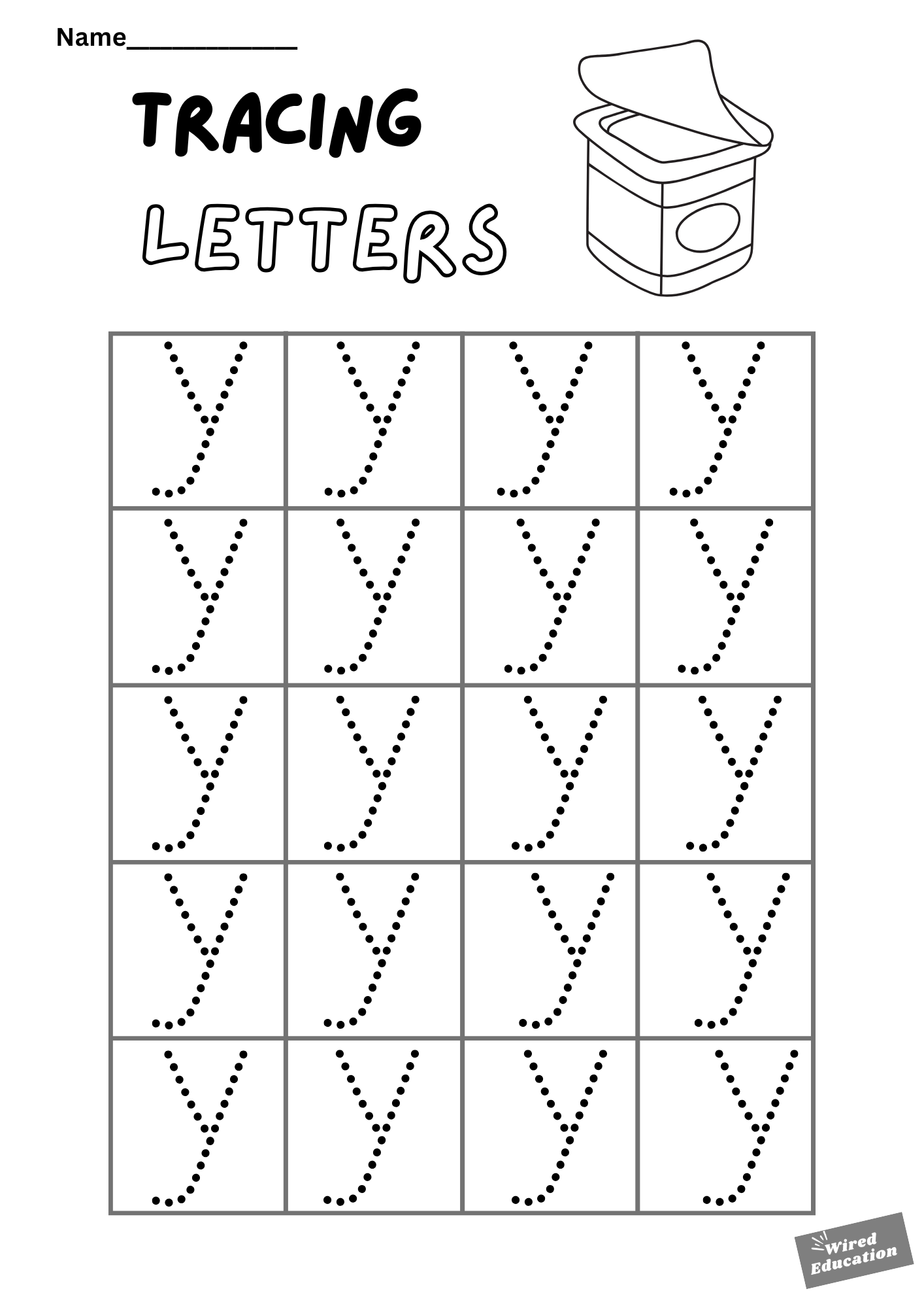 Letter tracing y