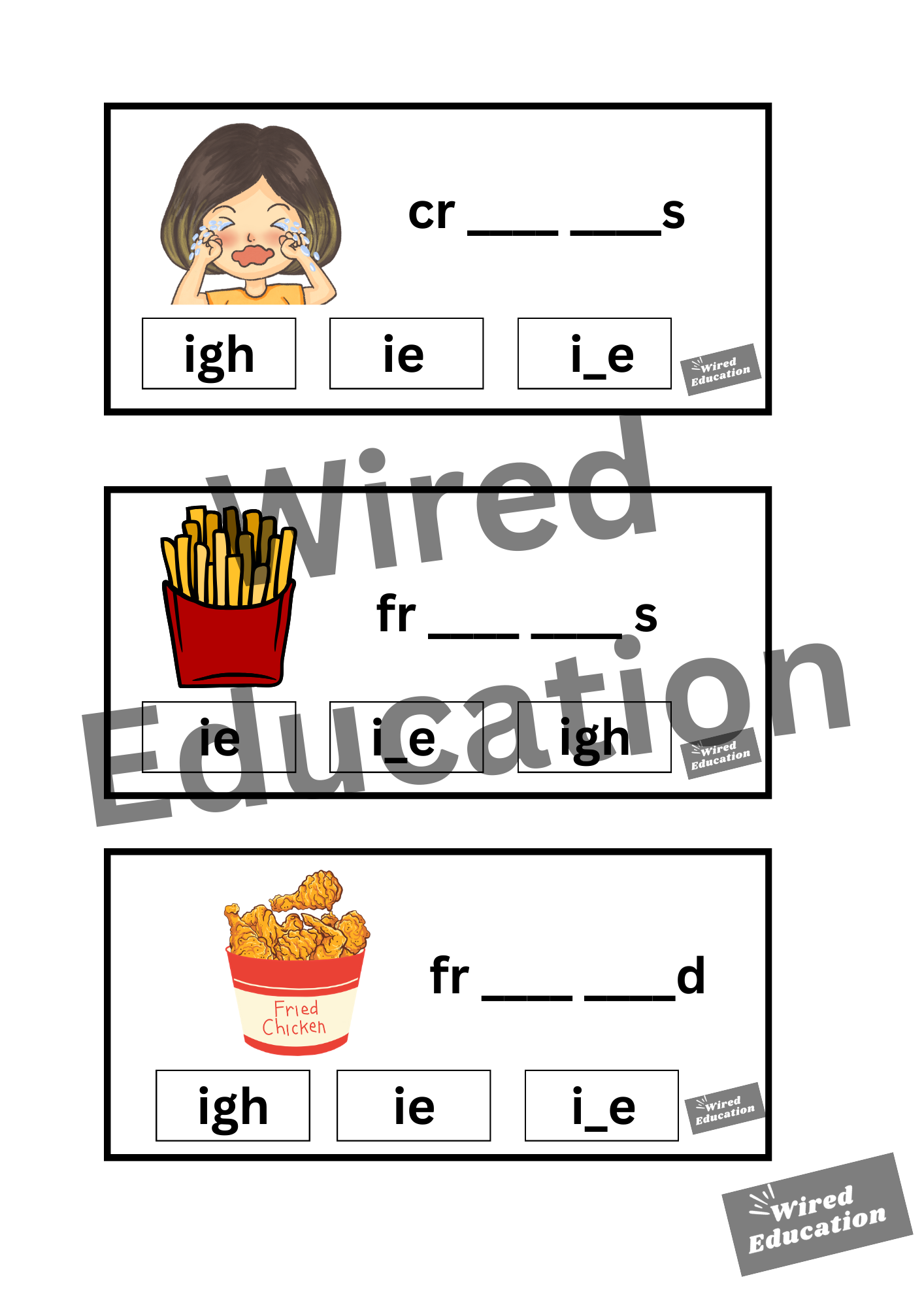 ie flash cards