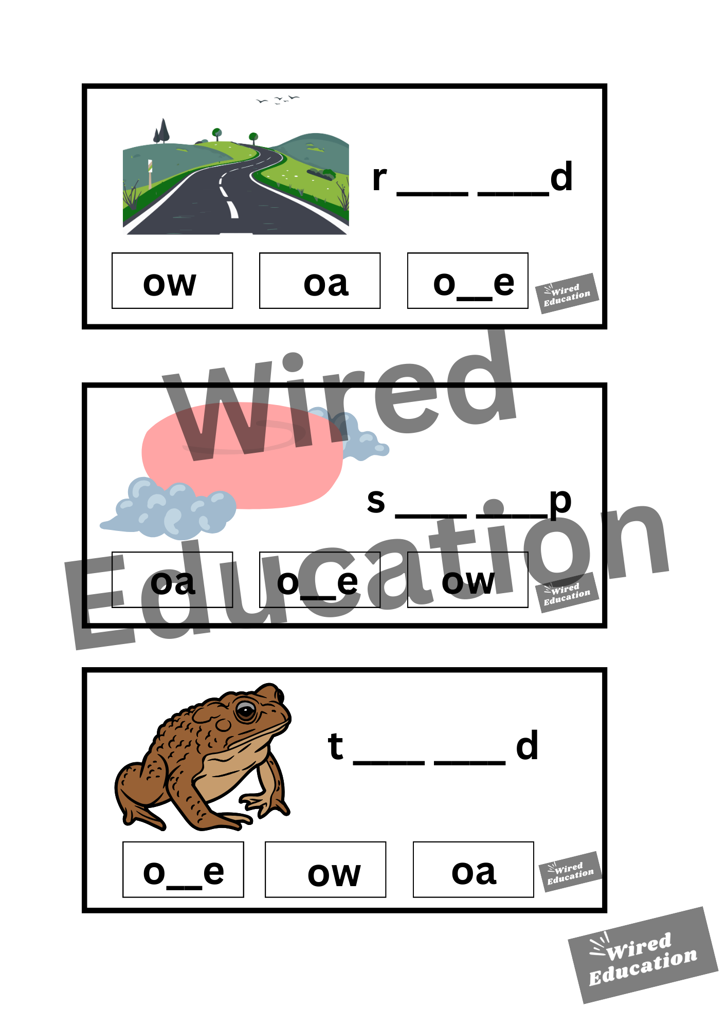 oa flash cards