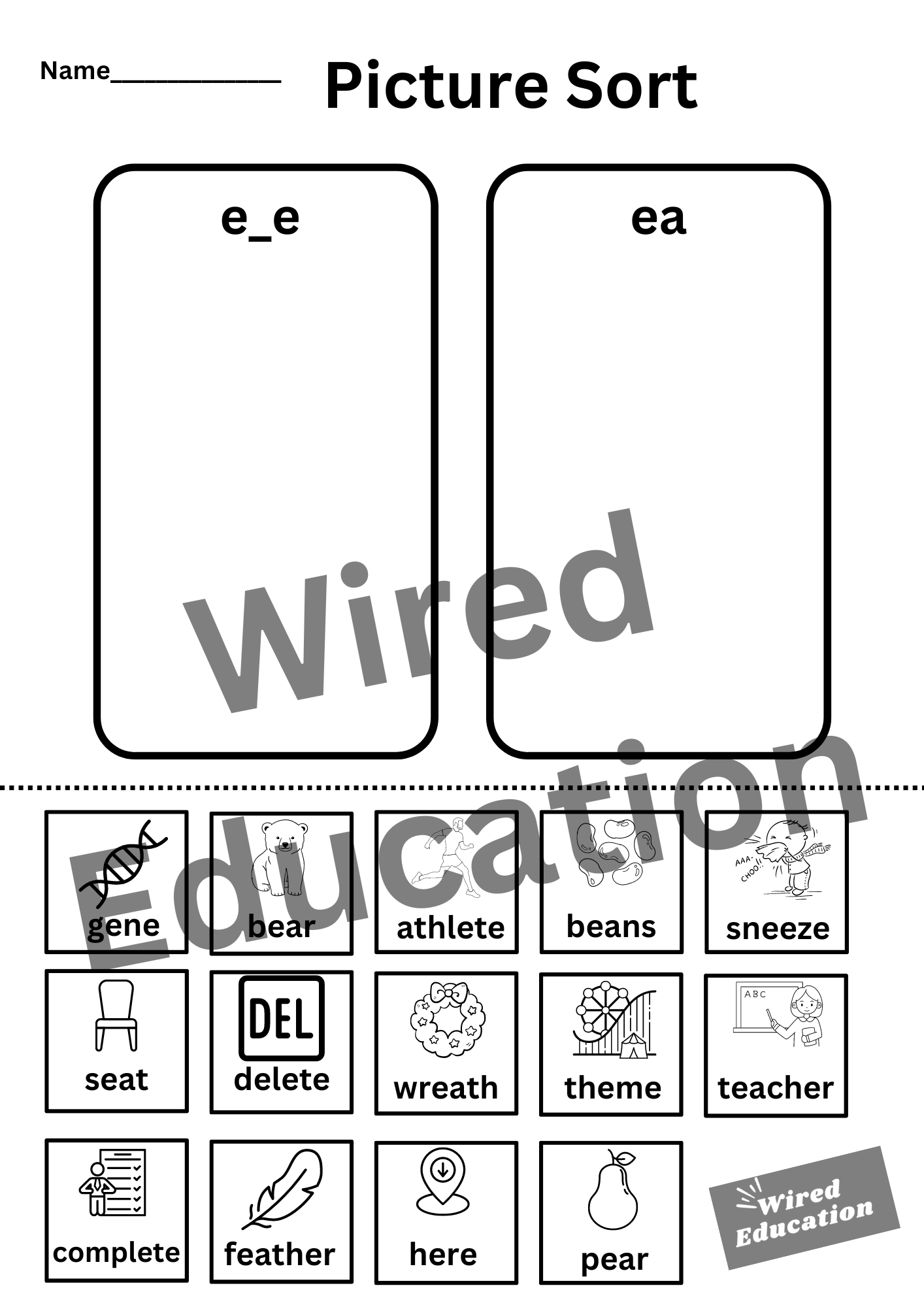e_e/ea picture sort