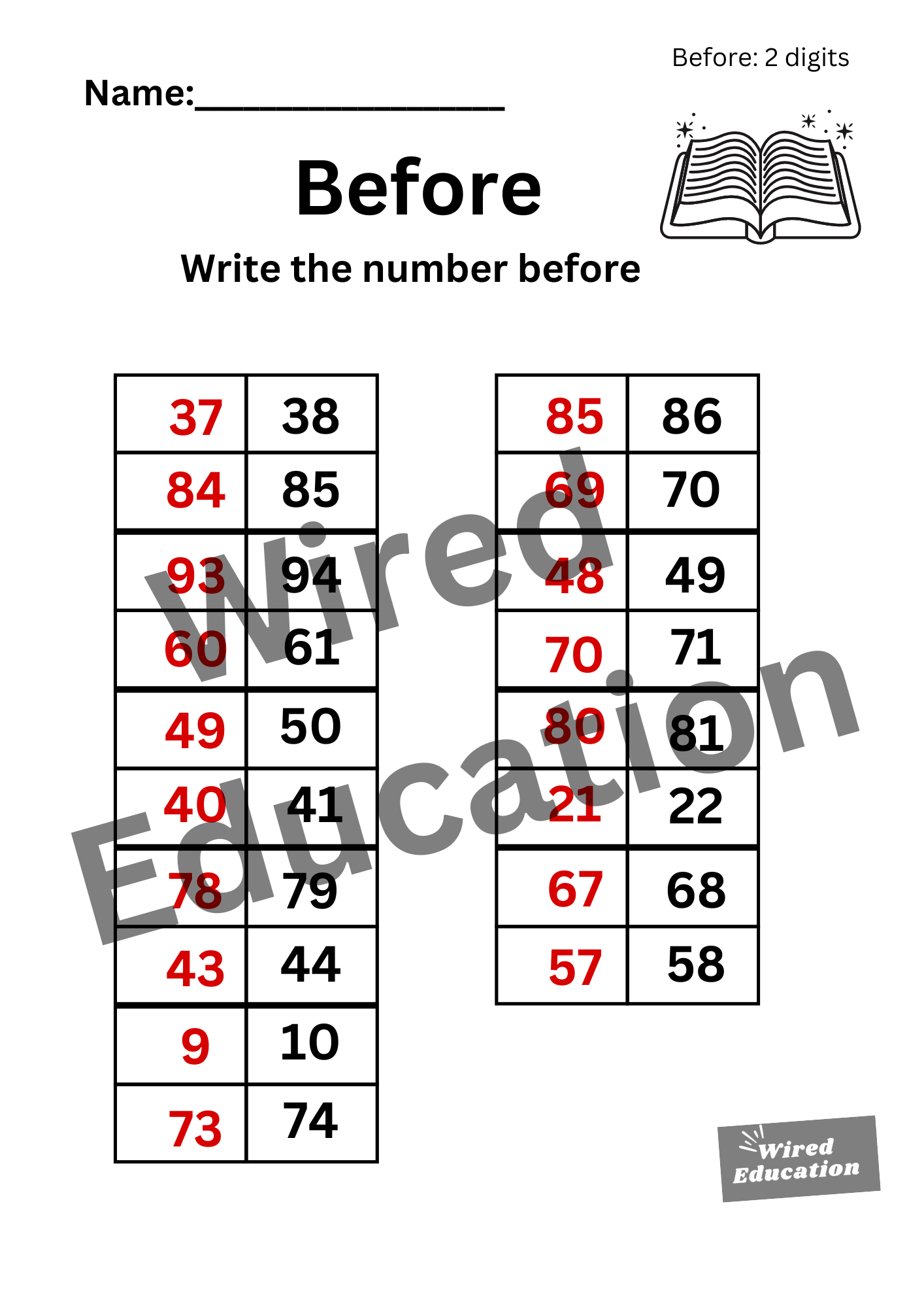 Numbers Before (2 digits)