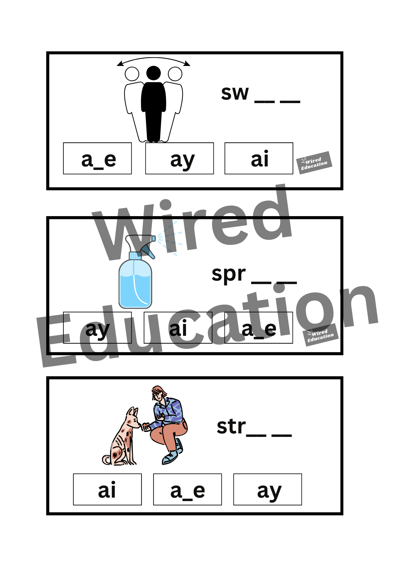 ay Flash Cards