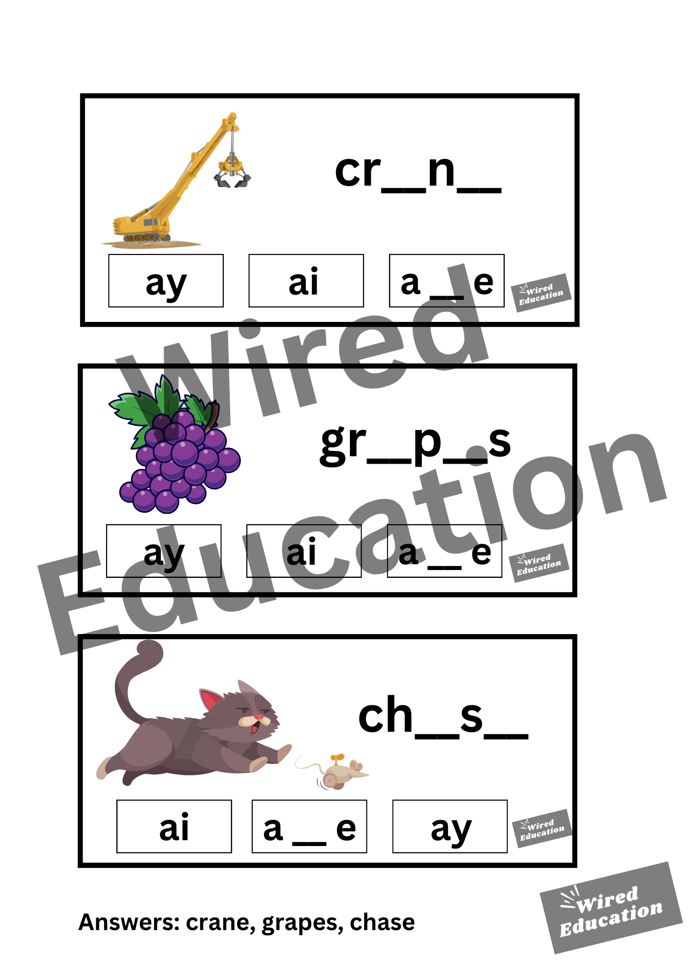 a_e flash cards