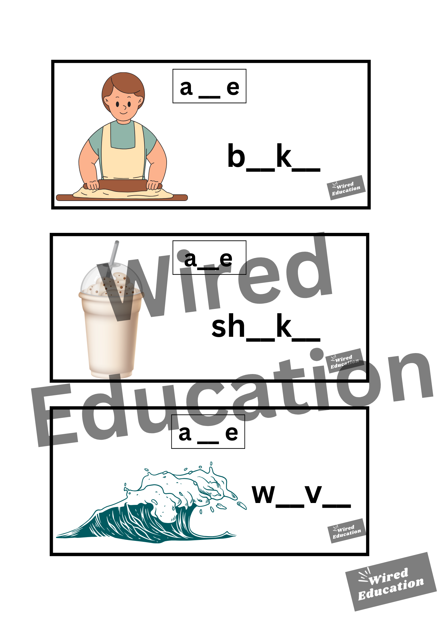 a_e flash cards (a_e sound only)
