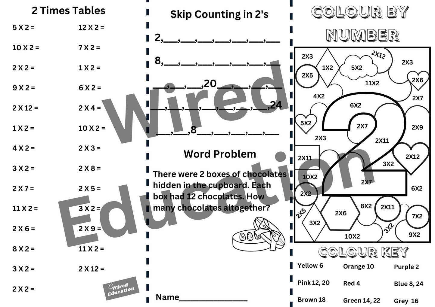 2 Times Table brochure